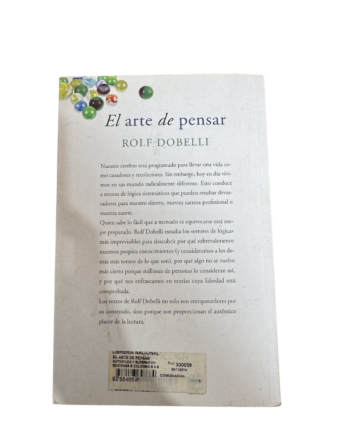 El arte de pensar – Rolf Dobelli