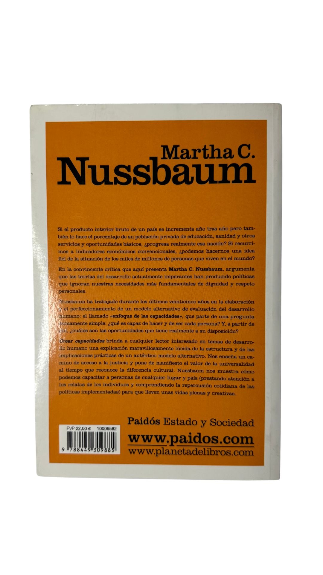 Crear capacidades,Martha C. Nussbaum