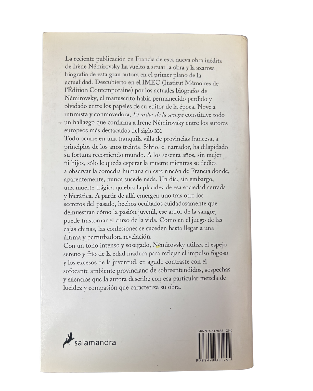 El ardor de la sangre - Irene Némirovsky