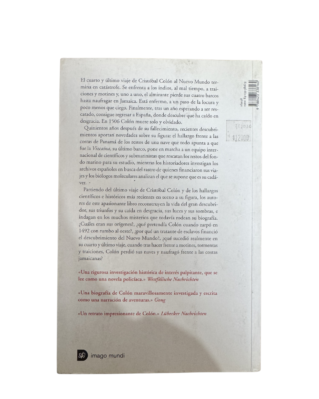 El último viaje de Cristóbal Colón – Klaus Brinkbäumer