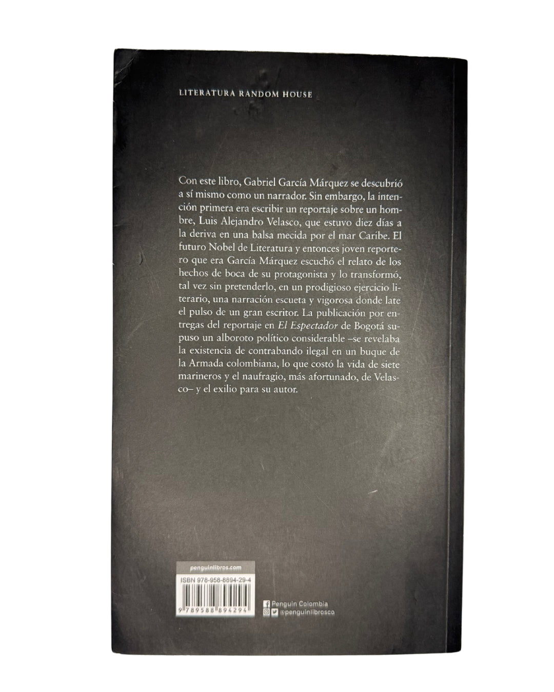 Relato de un naufrago, Gabriel García Márquez
