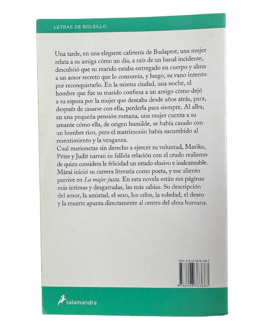 La Mujer Justa - Sándor Márai