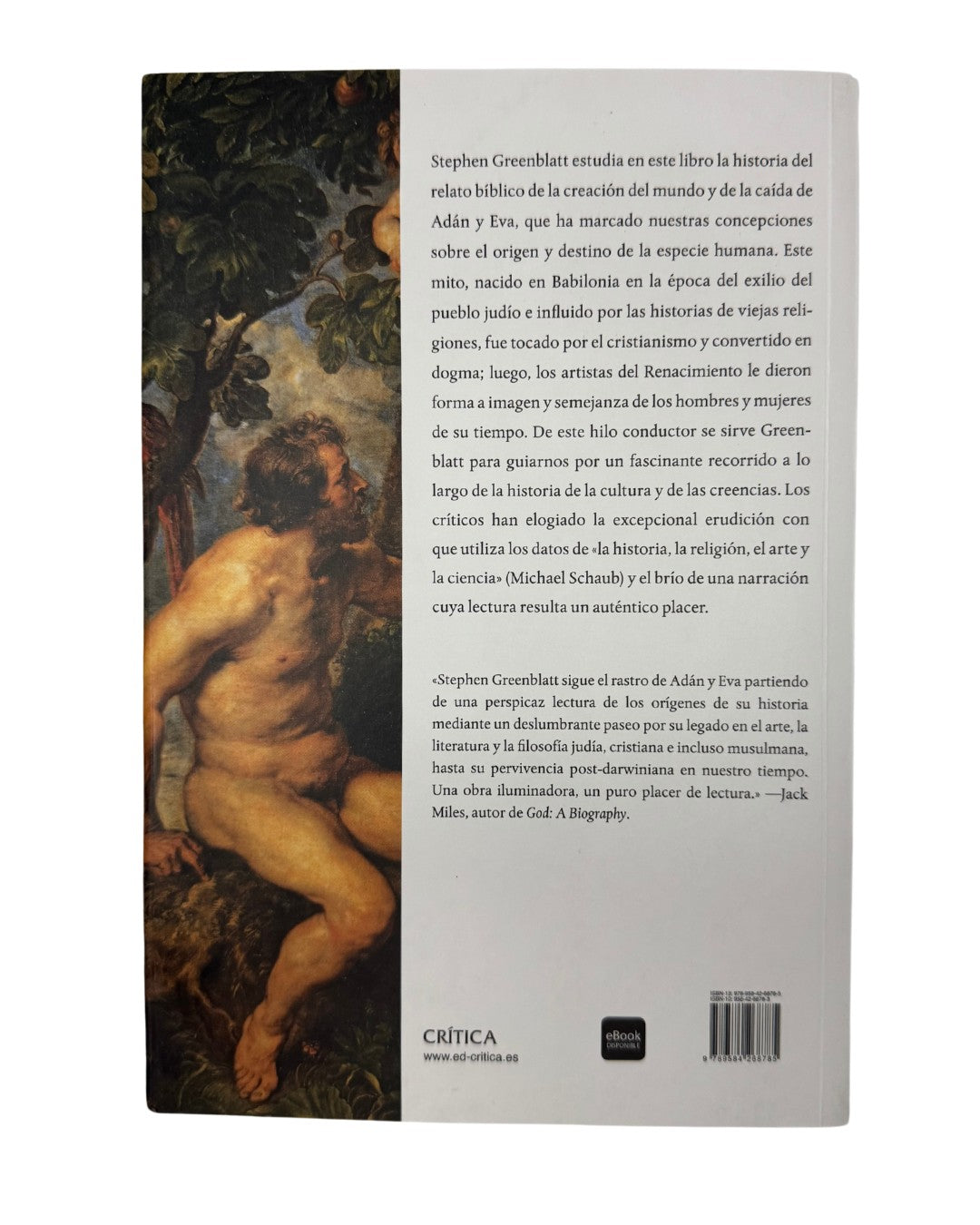 Ascenso y caída de Adán y Eva ,Stephen Greenblatt.