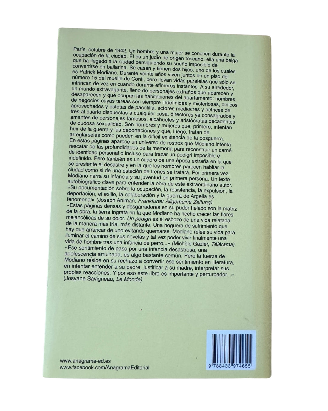 Un Pedigrí - Patrick Modiano