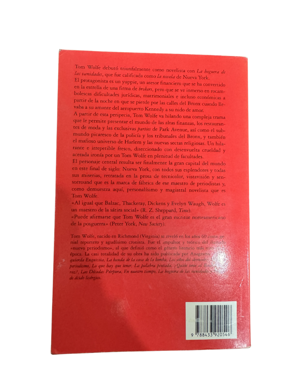 La hoguera de las vanidades - Tom Wolfe