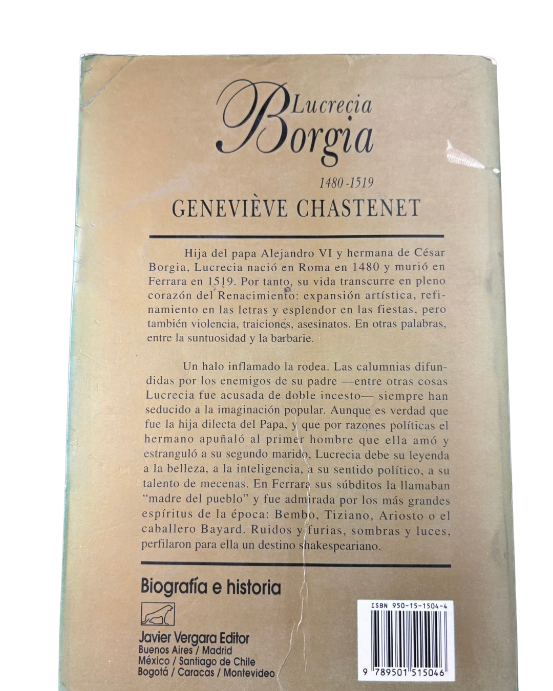 Lucrecia Borgia 1480-1519