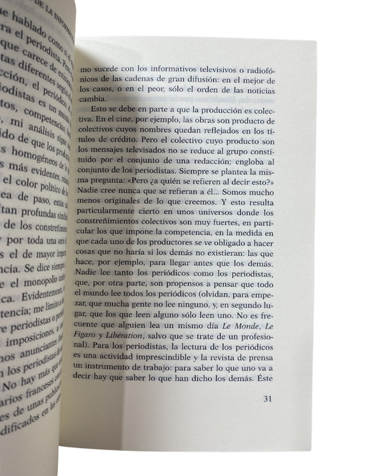 Sobre la televisión - Pierre Bourdieu