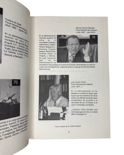 El gran fracaso de la fiscalía: 192 Niños asesinados. Captura y confesión de Garavito: "La bestia"  Mauricio Aranguren Molina