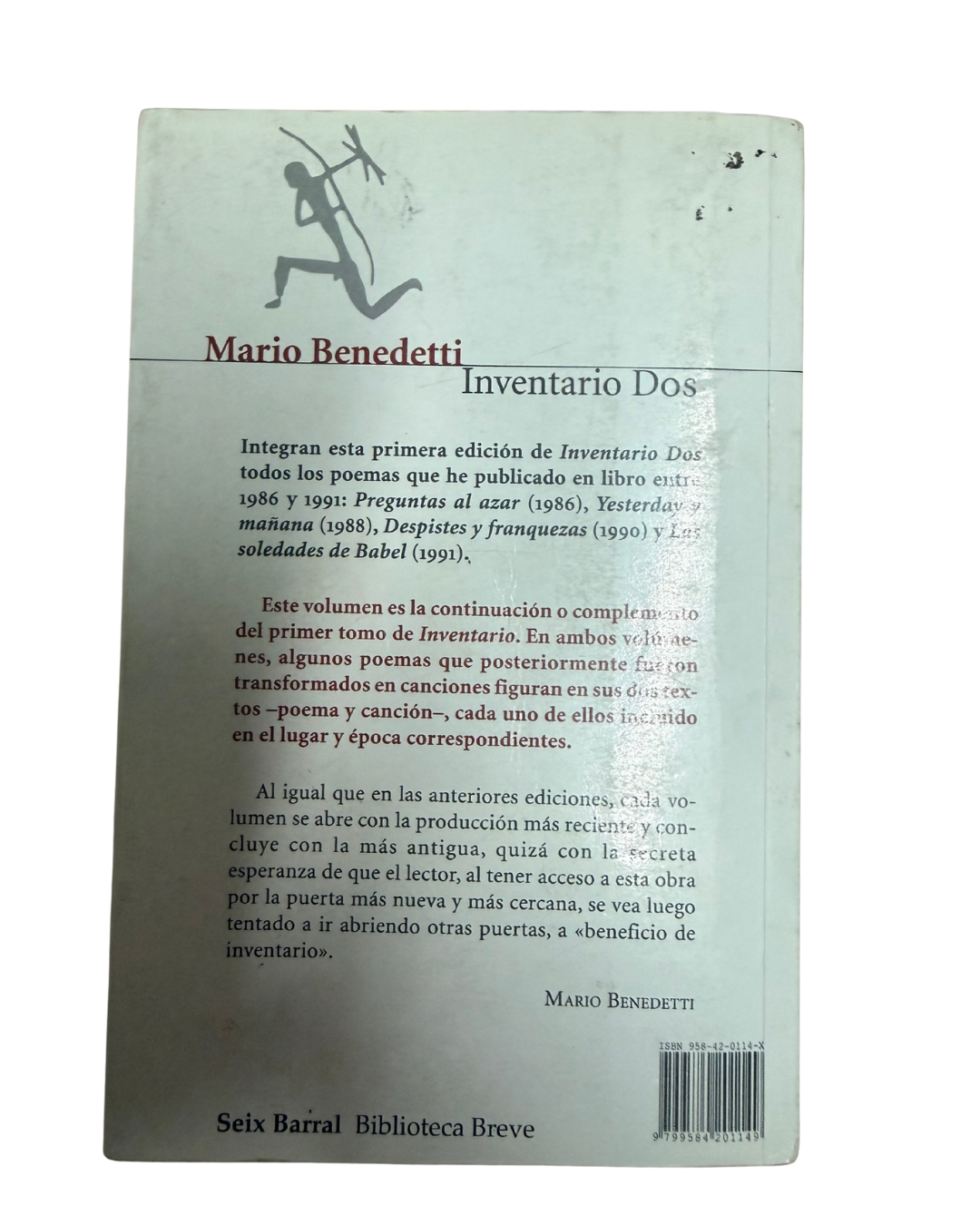 Inventario Dos – Mario Benedetti
