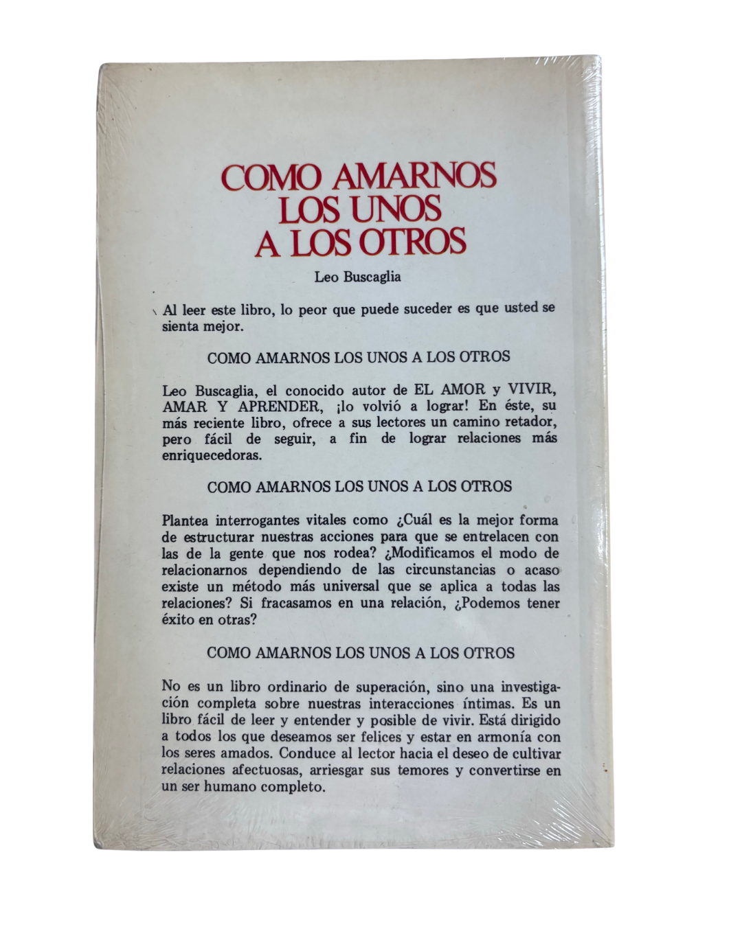 Como amarnos los unos a los otros - Leo Buscaglia