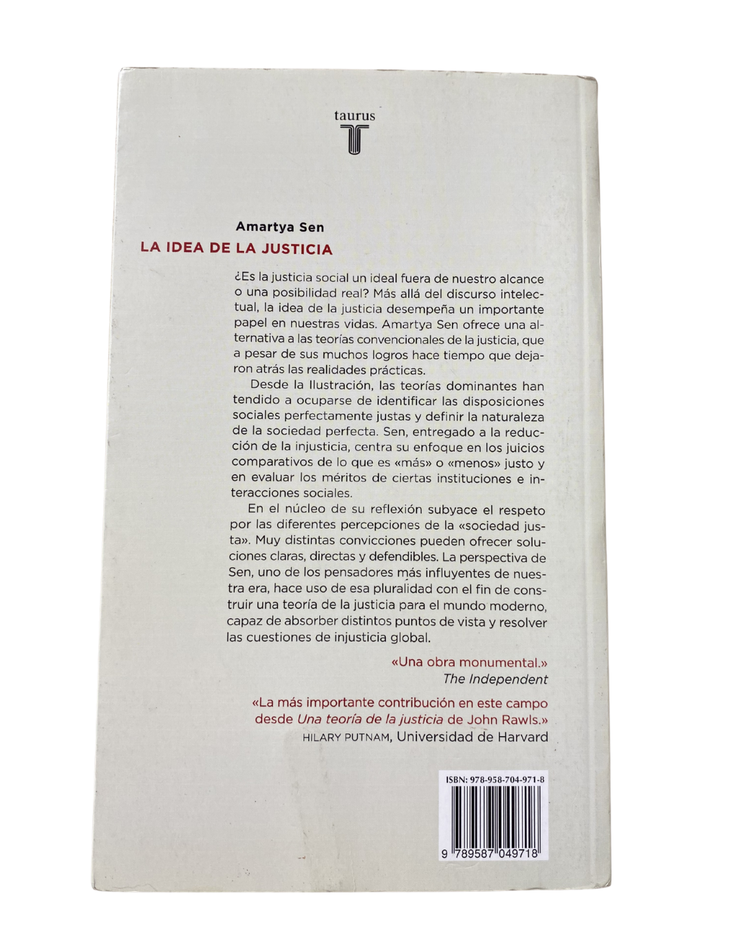 La idea de la justicia - Amartya Sen