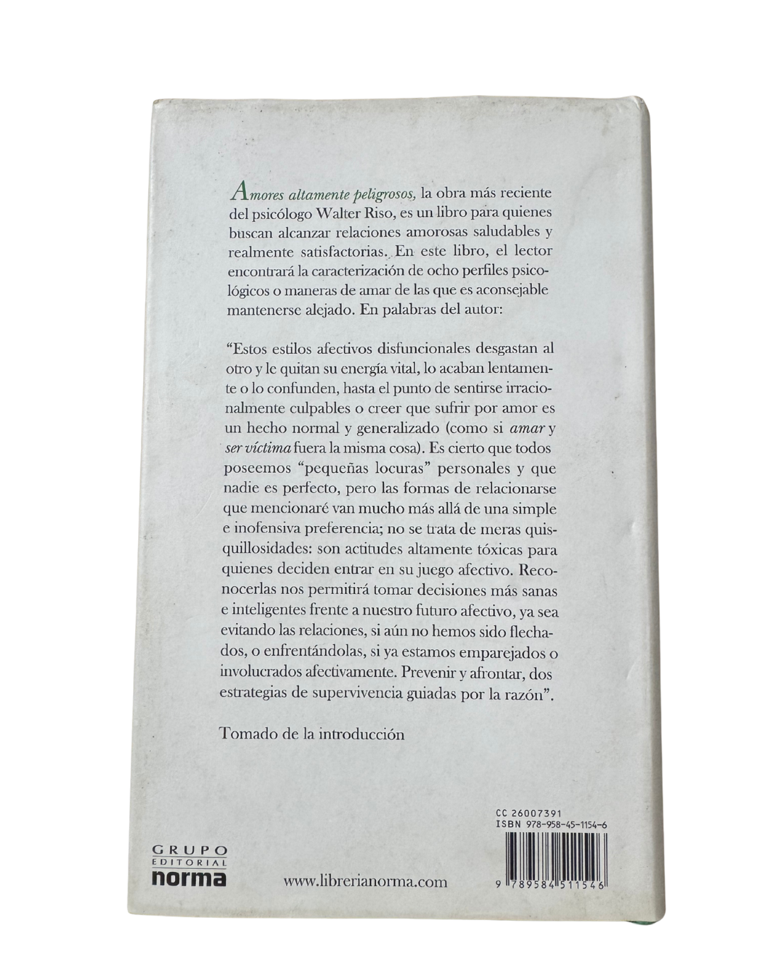 Amores altamente peligrosos - Walter riso